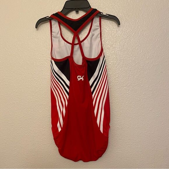 GK elite gymnastics red racer back Power Athlete Workout Leotard LA-Large adult - Picture 3 of 8